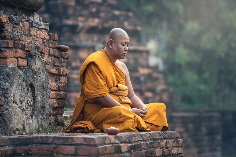 buddhist monk sitting meditation zen meditate meditative ancient asia 768x510